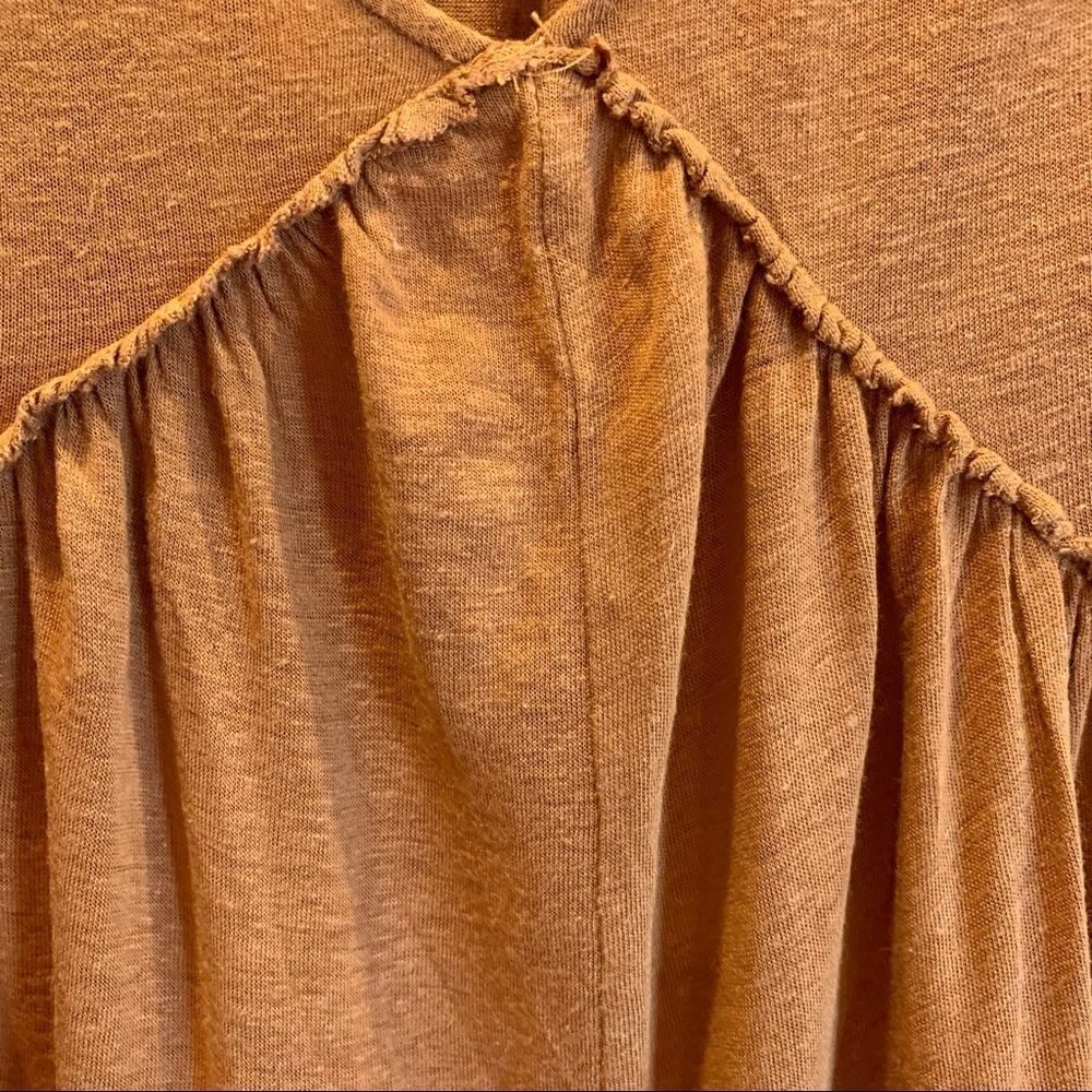 Free People Rust Colored Boho‎ Ruffled Top XS - Picture 3 of 12